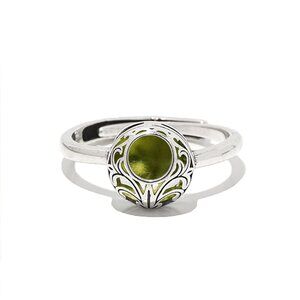 Recycled Early 1900s Olive Green Wine Bottle Sterling Adjustable Vintage Lace Ri